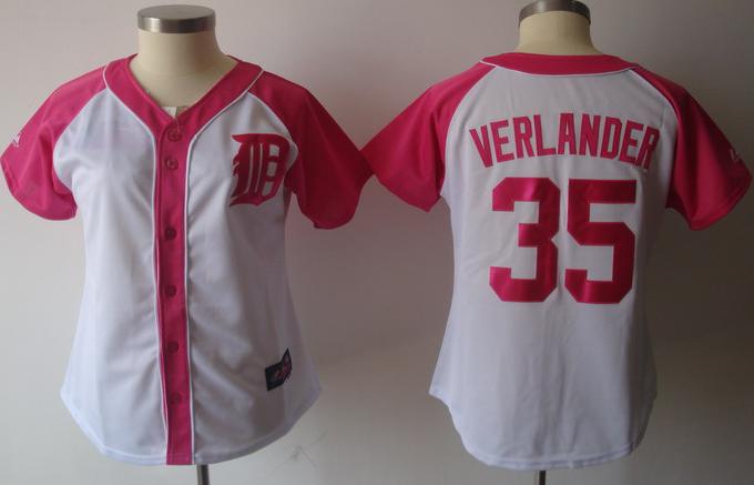 Cheap Women Detroit Tigers 35 Verlander 2012 Ladies Fashion White MLB Jerseys
