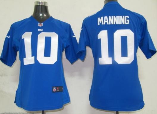 Cheap Women Nike New New York Giants #10 Eli Manning Blue Nike NFL Jerseys