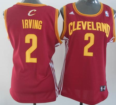 Cheap Women Cleveland Cavaliers #2 Kyrie Irving Red Swingman NBA Jerseys