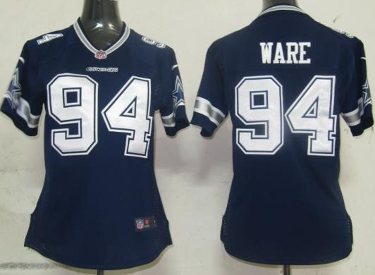 Cheap Women Nike Dallas Cowboys 94 Ware Blue Nike NFL Jerseys