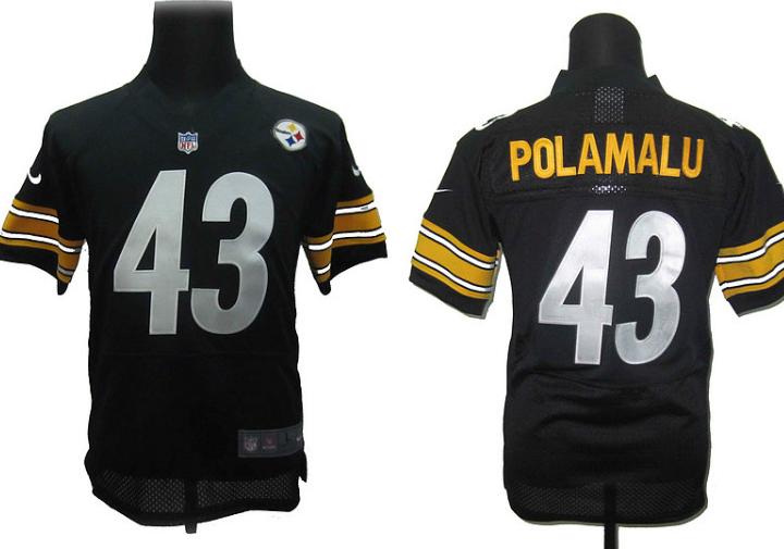 Kids Nike Pittsburgh Steelers #43 Troy Polamalu Black Nike NFL Jerseys Cheap
