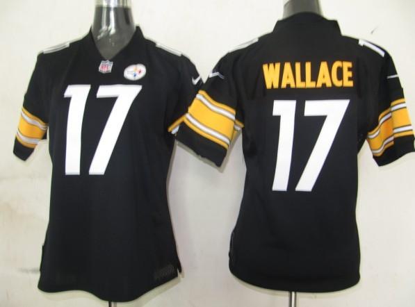 Cheap Women Nike Pittsburgh Steelers 17 Wallace Black Nike NFL Jerseys