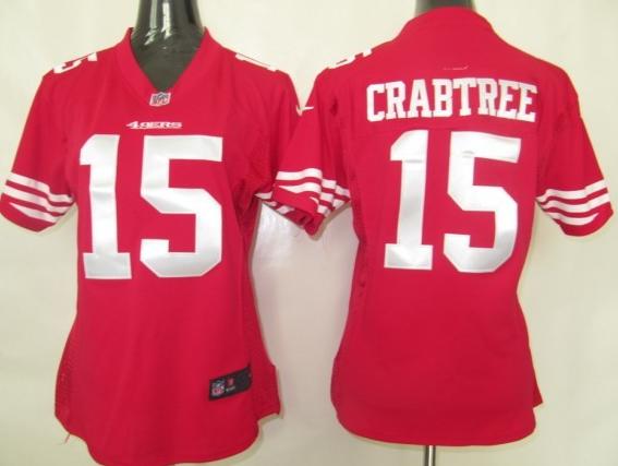 Cheap Women Nike San Francisco 49ers 15 Crabtree Red Nike NFL Jerseys