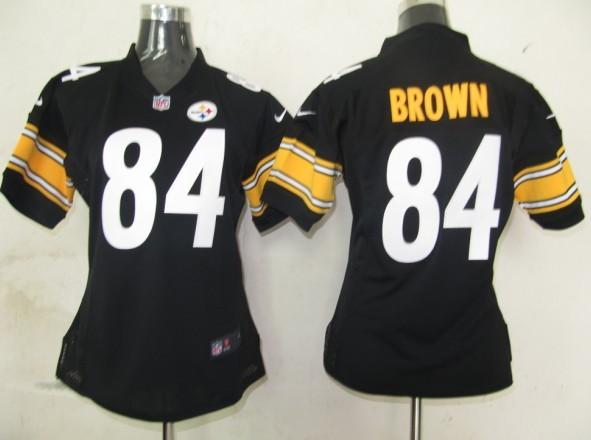 Cheap Women Nike Pittsburgh Steelers 84 Brown Black Nike NFL Jerseys