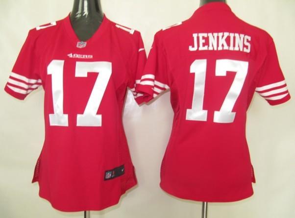 Cheap Women Nike San Francisco 49ers 17 Jenkins Red Nike NFL Jerseys