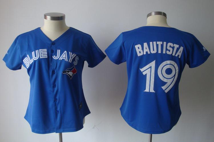 Women Toronto Blue Jays 19 Bautista Blue 2011 Women's MLB Jerseys