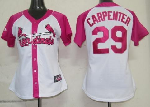 Cheap Women St.Louis Cardinals 29 Carpenter 2012 Ladies Splash Fashion White MLB Jerseys