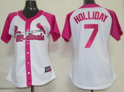 Cheap Women St.Louis Cardinals 7 Holliday 2012 Ladies Splash Fashion White MLB Jerseys