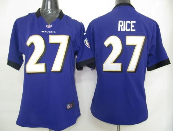 Cheap Women Nike Baltimore Ravens 27 Rice Purple Nike NFL Jerseys