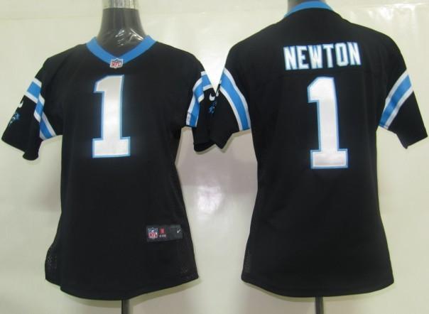 Cheap Women Nike Carolina Panthers 1 Newton Black Nike NFL Jersey