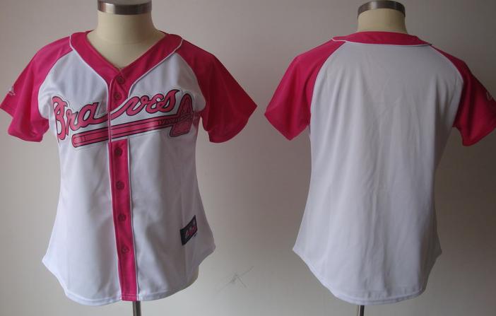 Cheap Women Atlanta Braves Blank 2012 Ladies Splash Fashion White MLB Jerseys