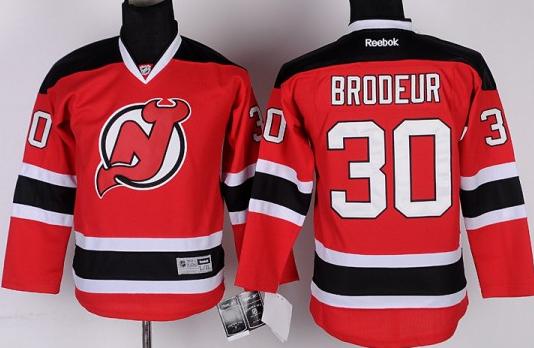 Kids New Jersey Devils 30 Brodeur Red NHL Jerseys For Sale