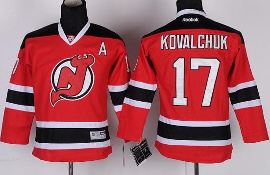 Kids New Jersey Devils 17 Ilya Kovalchuk Red NHL Jerseys For Sale