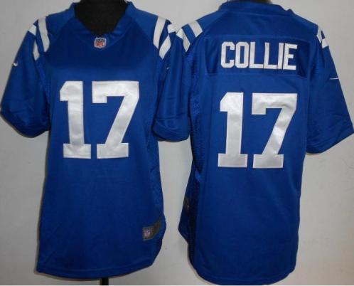 Cheap Women Nike Indianapolis Colts 17 Austin Collie Blue Nike NFL Jerseys