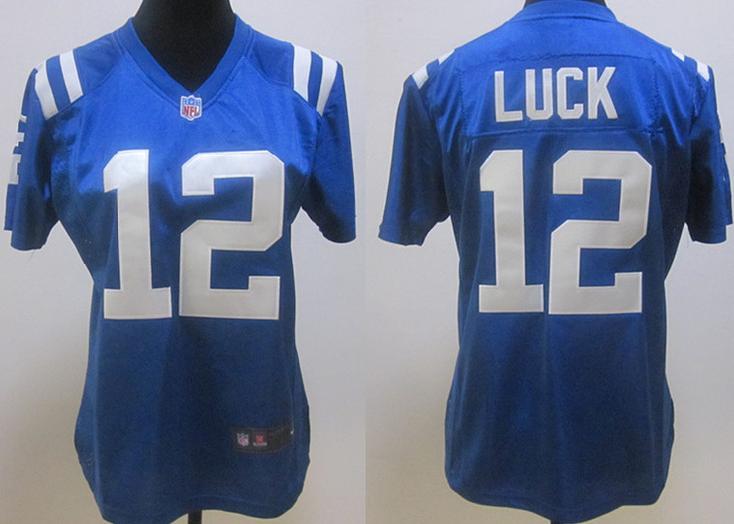 Cheap Nike Women Indianapolis Colts #12 Andrew Luck blue Nike NFL Jerseys
