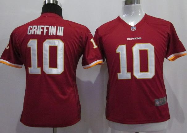 Cheap Women Nike Washington Redskins #10 Robert Griffin III Red Nike NFL Jerseys