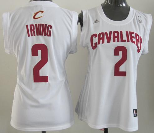 Cheap Women Cleveland Cavaliers #2 Kyrie Irving White Swingman NBA Jerseys