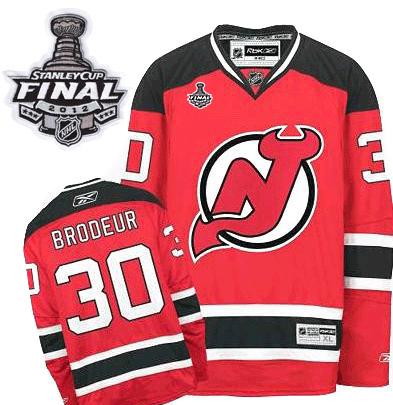 Kids New Jersey Devils #30 Martin Brodeur Red With 2012 Stanley Cup Finals Patch NHL Jerseys For Sale