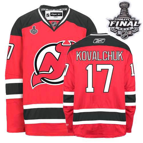 Kids New Jersey Devils #17 Ilya Kovalchuk Red With 2012 Stanley Cup Finals Patch NHL Jerseys For Sale