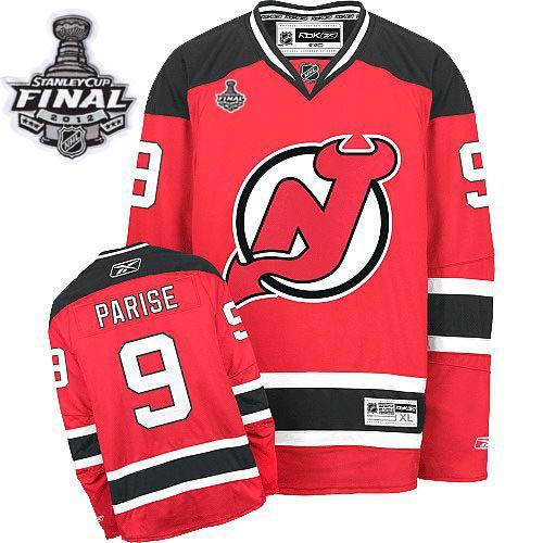 Kids New Jersey Devils #9 Zach Parise Red With 2012 Stanley Cup Finals Patch NHL Jerseys For Sale