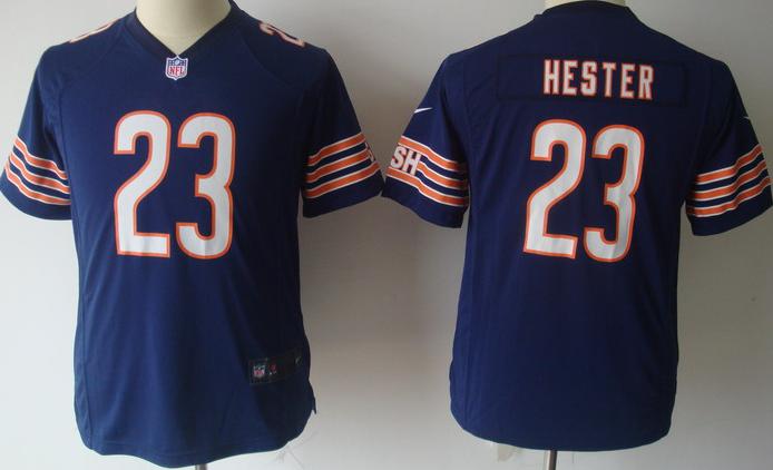 Kids Nike Chicago Bears 23# Hester Blue Nike NFL Jerseys Cheap