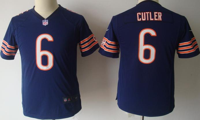 Kids Nike Chicago Bears 6# Jay Cutler Blue Nike NFL Jerseys Cheap