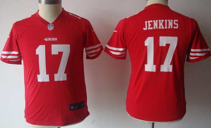 Kids Nike San Francisco 49ers 17# A.J.Jenkins Red Nike NFL Jerseys Cheap