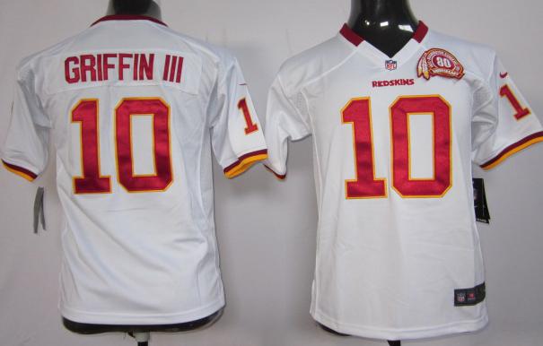 Cheap Women Nike Washington Redskins 10# Robert Griffin III White 80th Nike NFL Jerseys