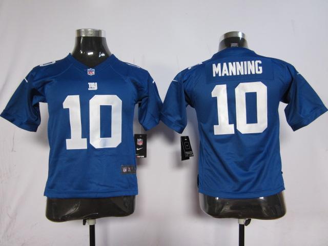Kids Nike New New York Giants #10 Eli Manning Blue Nike Jersey Cheap