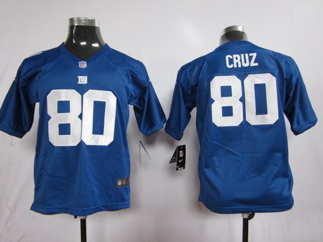 Kids Nike New York Giants #80 Victor Cruz Blue Nike NFL Jerseys Cheap