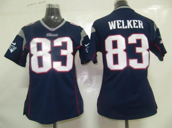 Cheap Women Nike New England Patriots 83 Welker Blue Nike NFL Jerseys