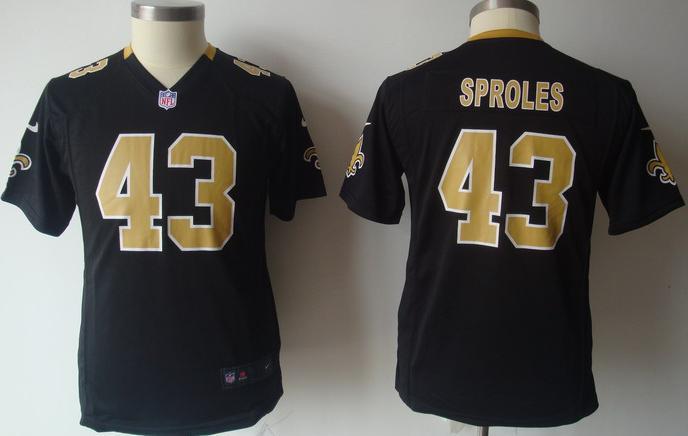 Kids Nike New Orleans Saints 43 Darren Sproles Black Nike NFL Jerseys Cheap