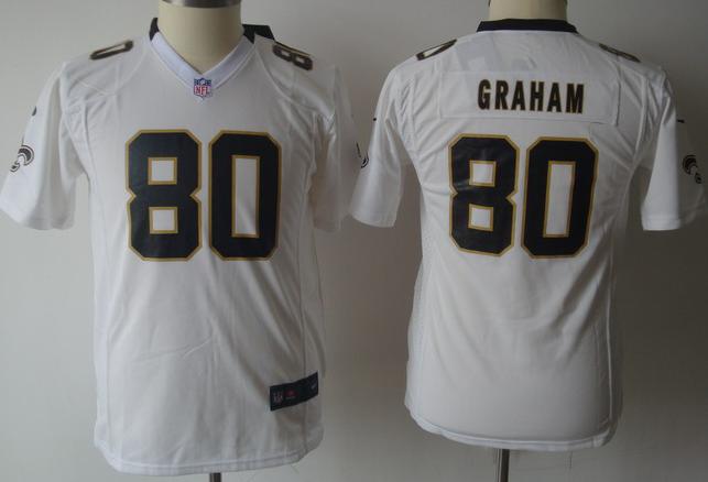 Kids Nike New Orleans Saints #80 Jimmy Graham White Nike NFL Jerseys Cheap