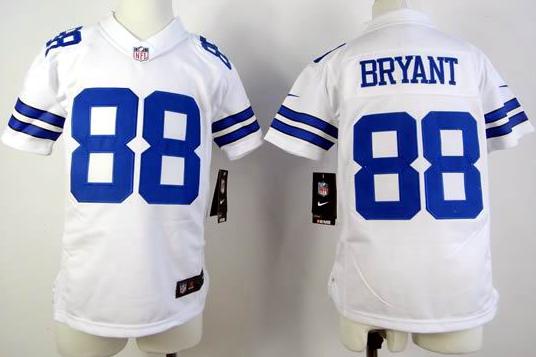 Kids Nike Dallas Cowboys 88# Dez Bryant White Nike NFL Jerseys Cheap