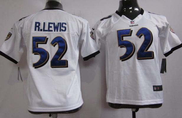 Kids Nike Baltimore Ravens #52 Ray Lewis White Nike NFL Jerseys Cheap