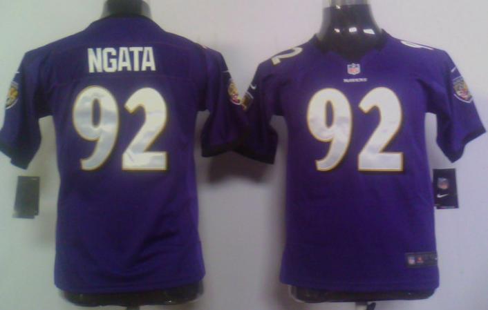 Kids Nike Baltimore Ravens #92 Haloti Ngata Purple Nike NFL Jerseys Cheap
