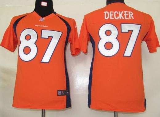 Kids Nike Denver Broncos 87# Eric Decker Orange Nike NFL Jerseys Cheap