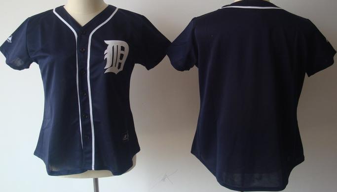 Women Detroit Tigers Blank Black 2011 Women's MLB Jerseys