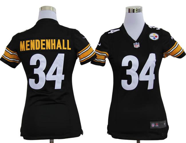 Cheap Women Nike Pittsburgh Steelers #34 Rashard Mendenhall Black Nike NFL Jerseys