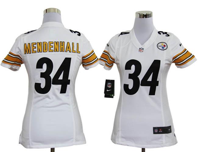 Cheap Women Nike Pittsburgh Steelers #34 Rashard Mendenhall White Nike NFL Jerseys