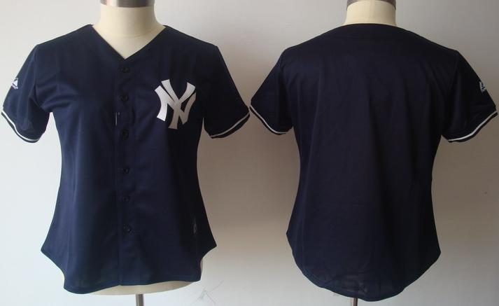 Cheap Women New York Yankees Blank Black 2011 Women's MLB Jerseys