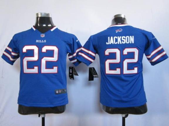Kids Nike Buffalo Bills 22# Jackson Blue Nike NFL Jerseys Cheap