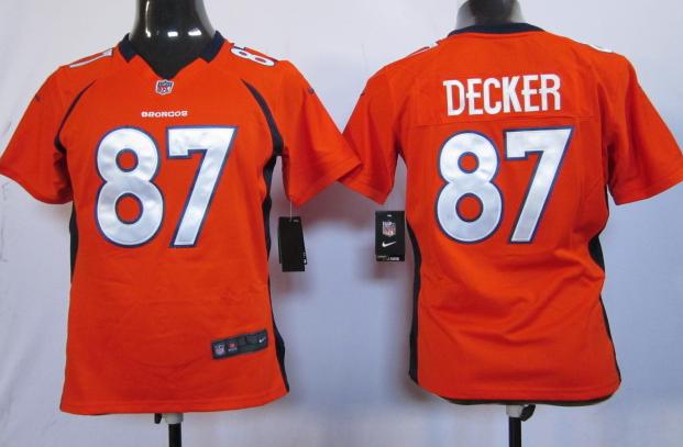 Cheap Women Nike Denver Broncos 87# Eric Decker Orange Nike NFL Jerseys