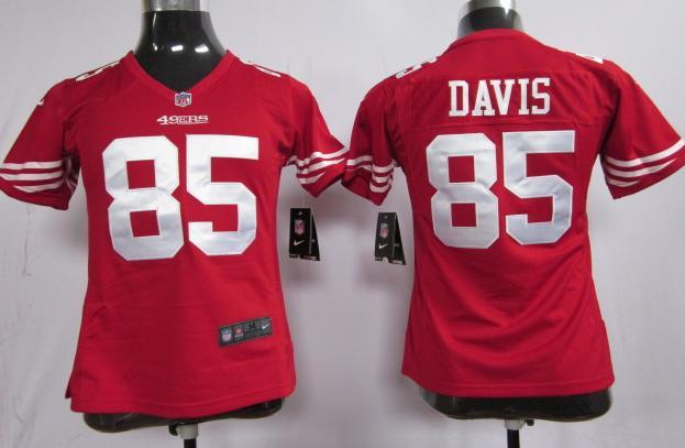 Cheap Women Nike San Francisco 49ers #85 Vernon Davis Red Nike NFL Jerseys