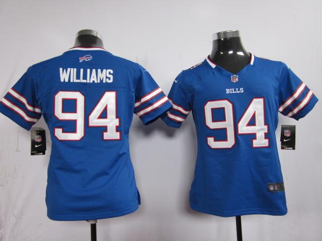 Cheap Women Nike Buffalo Bills #94 Williams Blue Nike NFL Jerseys