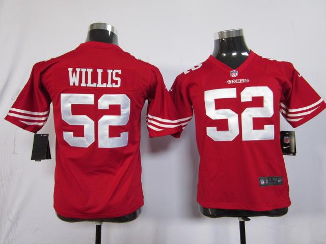 Kids Nike San Francisco 49ers #52 Patrick Willis Red Nike NFL Jerseys Cheap