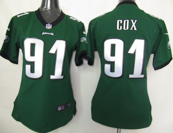 Cheap Womens Nike Philadelphia Eagles 91 Cox Green Nike NFL Jerseys