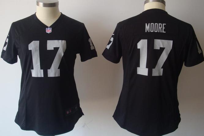 Cheap Women Nike Oakland Raiders #17 Denarius Moore Black Nike NFL Jerseys