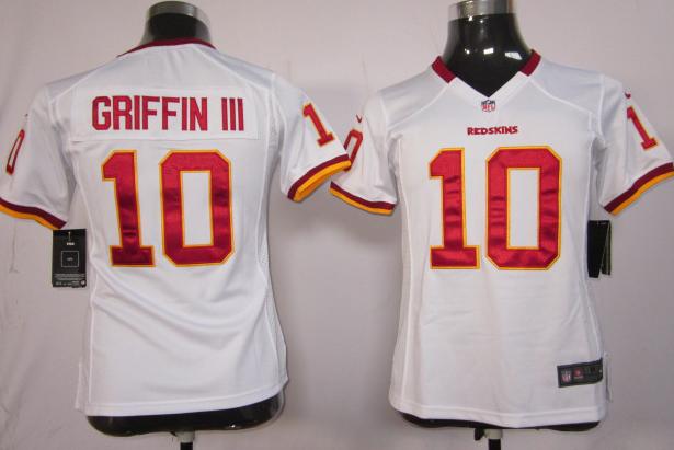 Kids Nike Washington Redskins #10 Robert Griffin III White Nike NFL Jerseys Cheap
