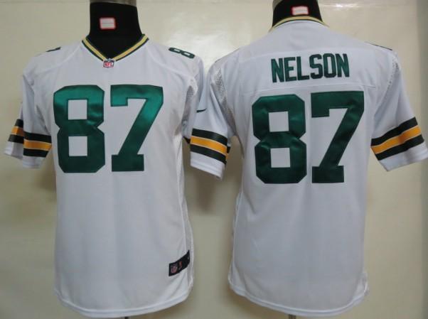Kids Nike Green Bay Packers #87 Jordy Nelson White Nike NFL Jerseys Cheap